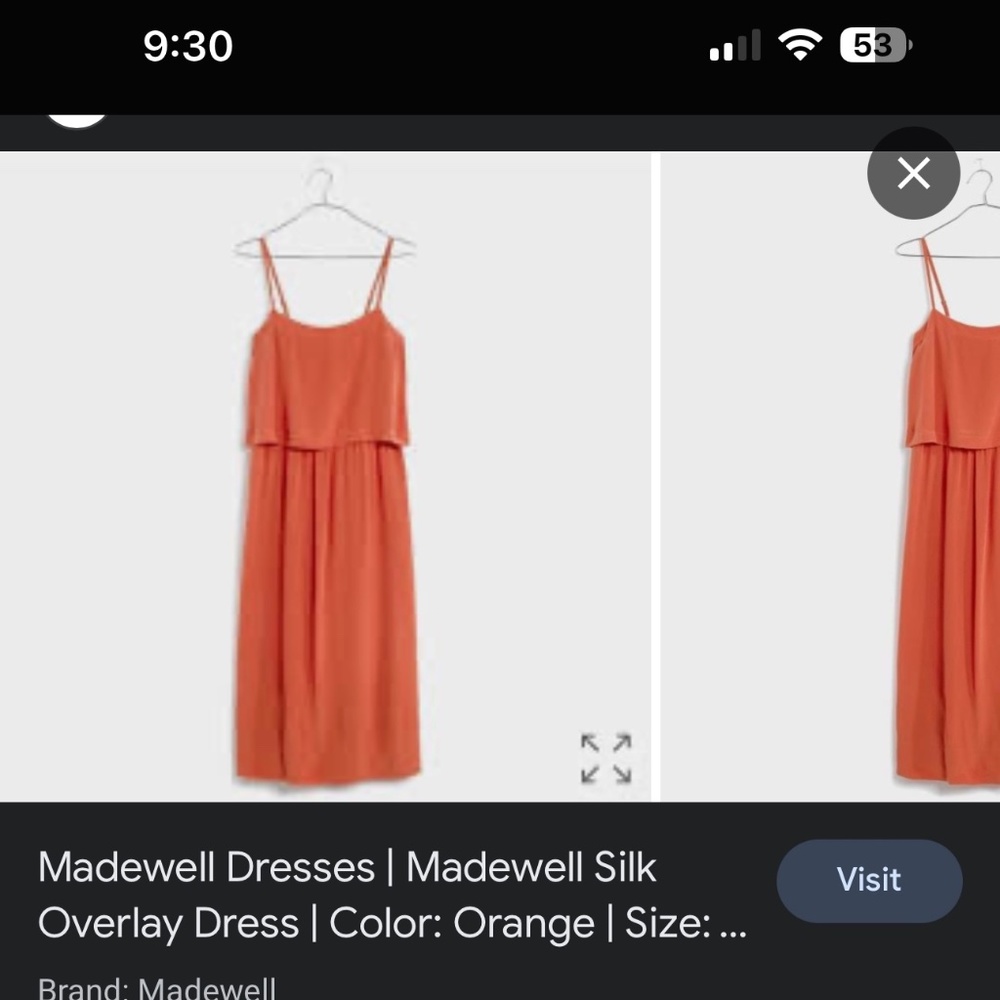 Madewell Silk Overlay Dress